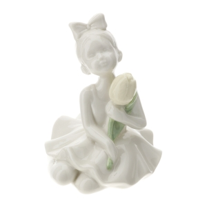BALLERINA PORC.10CM BIANCA TULIPANO