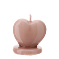 CANDELA CUORE ROSA 4,5XH4,5CM LACCATA