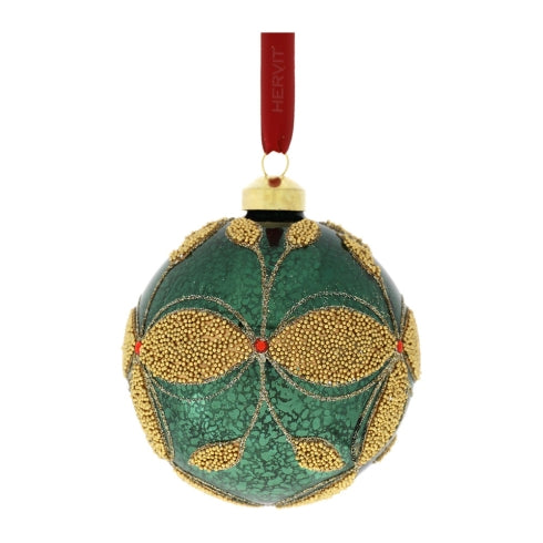 SFERA VETRO SOFF.DEC.FLEUR VERDE - Ø10cm