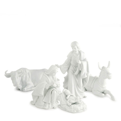 SET NATIVITA' PORCELLANA BIANCA 5PZ 26CM