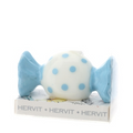 CANDELA CARAMELLA BIANCO/BLU 9XH4CM
