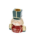 Portacand.Soldatino Ceramica Natale 10Cm