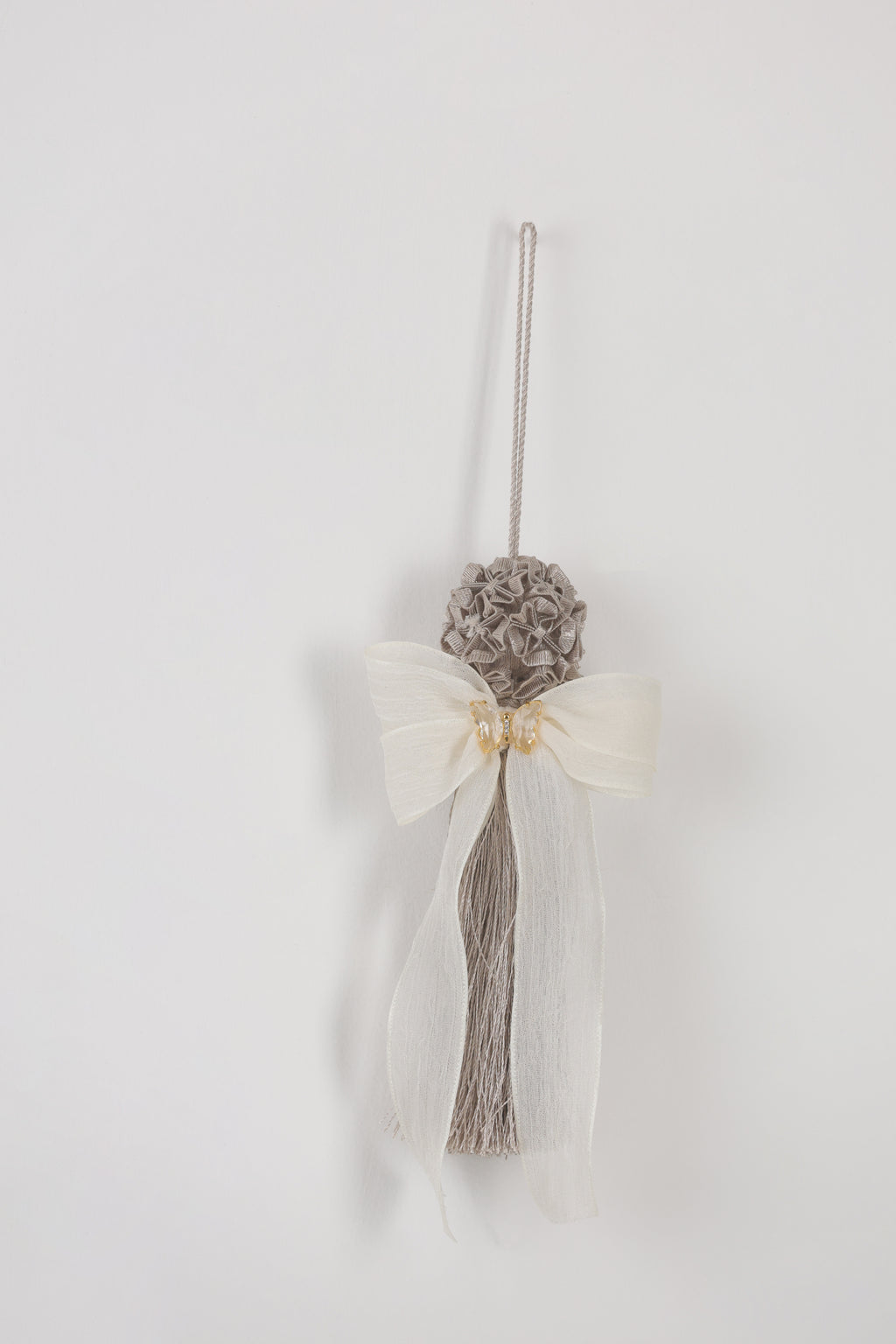 Nappa angioletto con applicazione farfalla H 16 cm