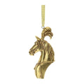 TESTA CAVALLO RESINA ORO APP.6XH12CM