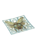 PIATTO VETRO SCARABEO ANIMALGEM 20X20CM