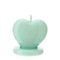 CANDELA CUORE VERDE 7,5XH7,5CM LACCATA