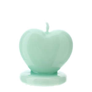 CANDELA CUORE VERDE 7,5XH7,5CM LACCATA