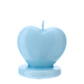 CANDELA CUORE BLU 4,5XH4,5CM LACCATA