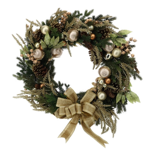 CORONA NATALIZIA PINO DEC.DIA.86XH20CM