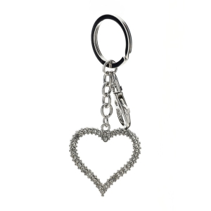 PORTACHIAVI MET.CUORE 4,5X11,5CM ARGENTO