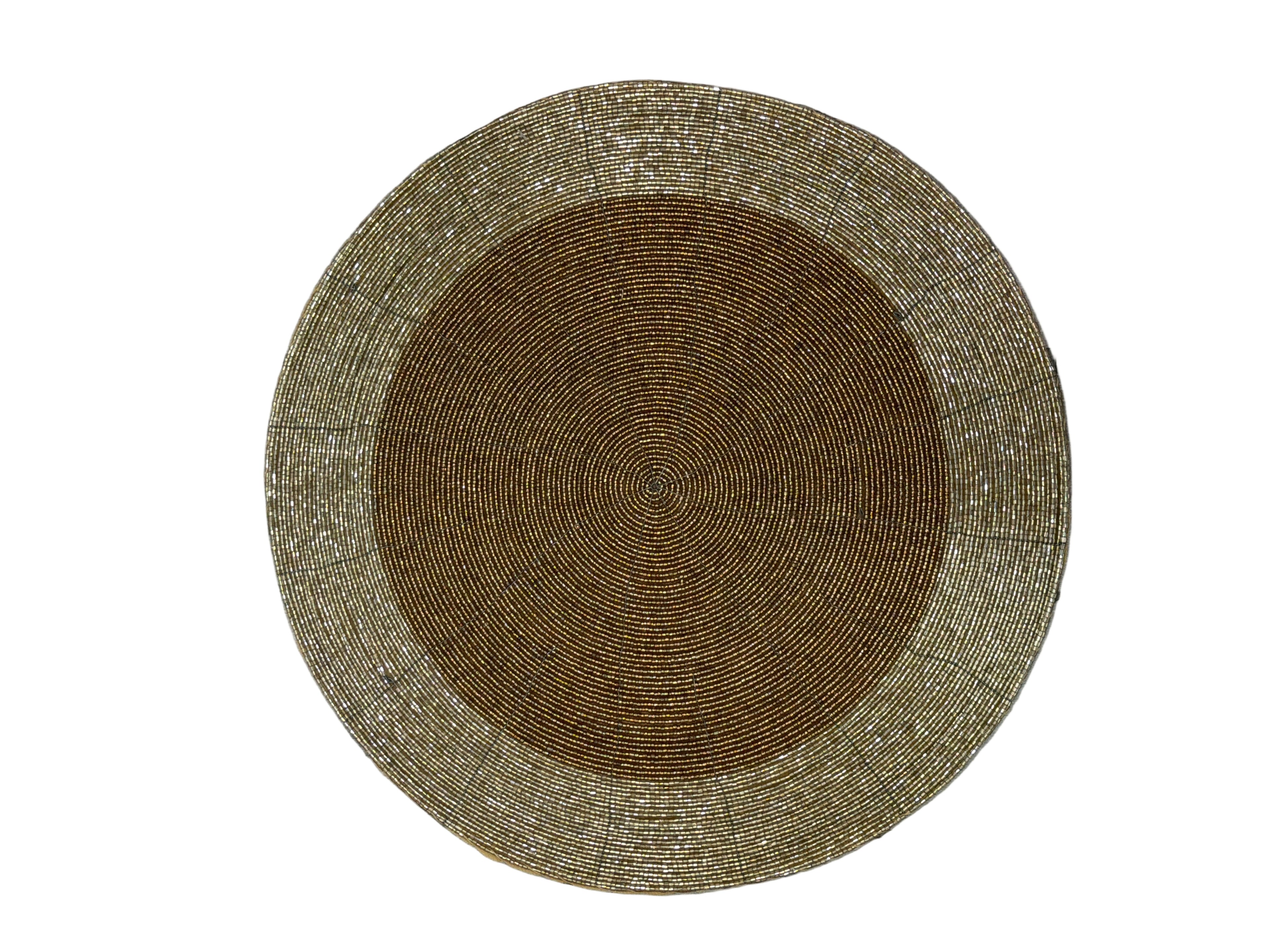 SOTTOPIATTO DIA.35CM PERLINE CHAMPAGNE