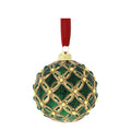 SFERA VETRO SOFF.DEC.RETE DIA.8CM VERDE