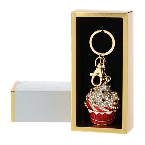 Portachiavi Gioiello Cupcake Rosso - 4,5x13cm