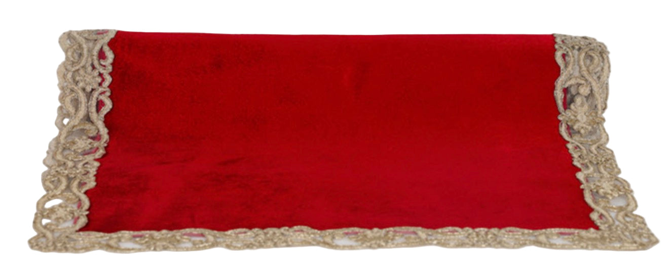 Runner in velluto Fiori di lena