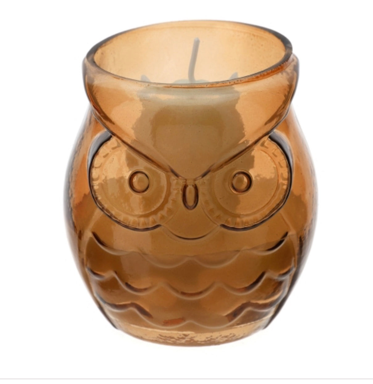 CANDELA VETRO CIVETTA AMBRA DIA.8XH9CM