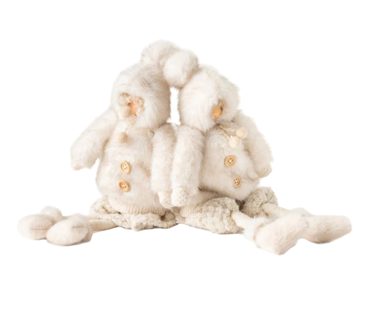 Bambina elegante pelliccia seduta 35 cm