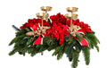 CANDELIERE TONDO 4 FIAMME CON DECORAZIONE NATALIZIA D60X29 CM