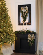 Fiocco in velluto nocciola con decorazioni H85  Fiori di Lena