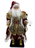 BABBO NATALE SU BASE, BURGUNDY H 64 CM