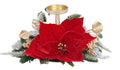 CANDELIERE 1 FIAMMA CON DECORAZIONE NATALIZIA H 17 CM