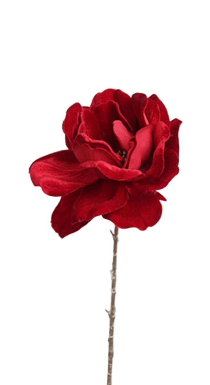 Peonia in velluto rosso