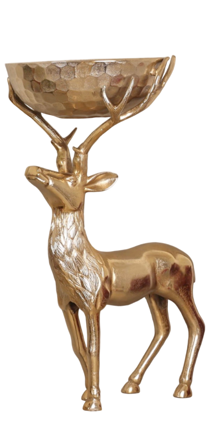 Renna in metallo color oro H90