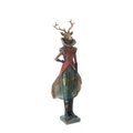 CERVO RESINA LEGNO ANTICO H43CM