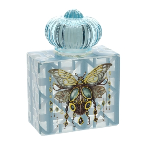 BOTTIGLIA VETRO SCARABEO 9X5XH13CM