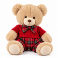Peluche vestito e spilla 30 cm rosso