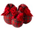 Sfera scozzese fiocco velluto 20 cm