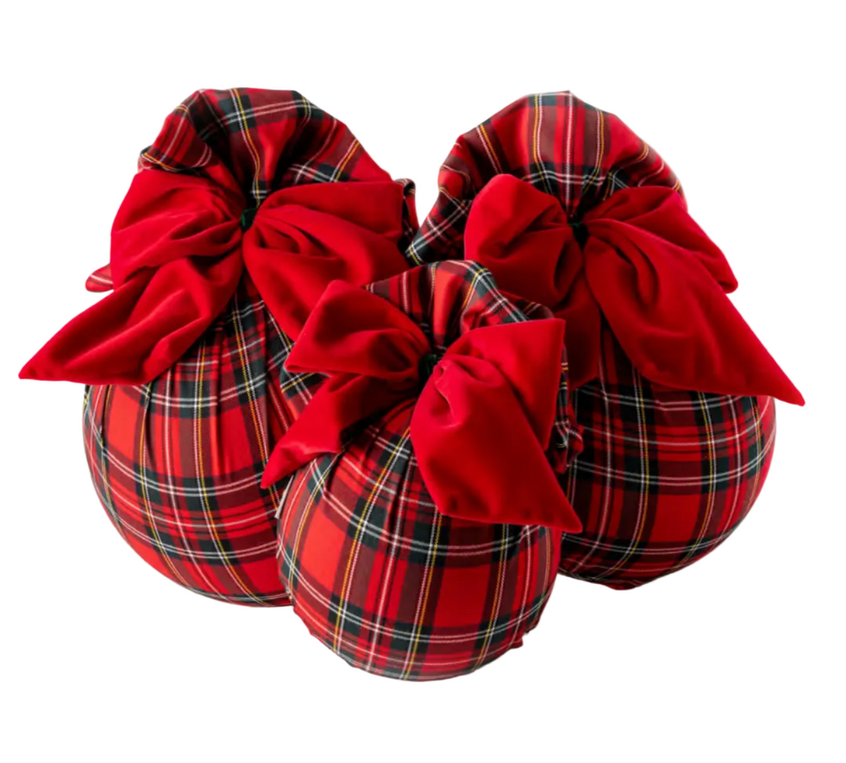Sfera scozzese fiocco velluto 20 cm