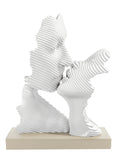 Scultura Bacio Stilizzata 15X16 Base Nocciola