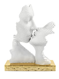 Scultura Bacio Stilizzata 15X16 Base Oro