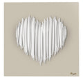Pannello Cuore Stiliz Nocciola15X15 Cuore Bianco