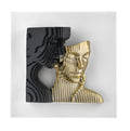 Pannello Visi Stiliz Bianco 15X15 Visi Nero/Oro
