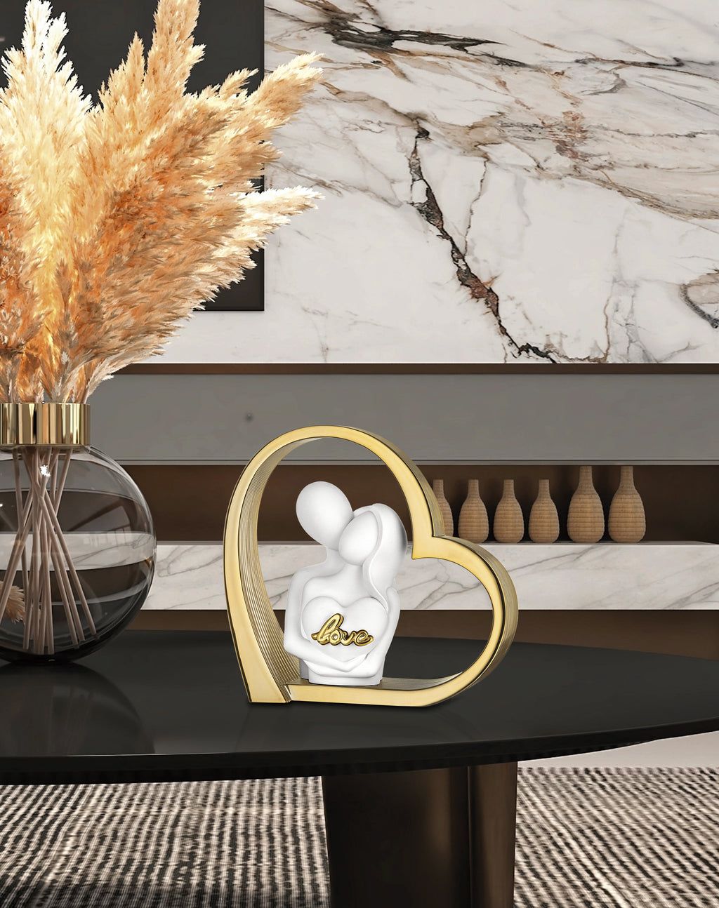Coppia Cuore Love 14X14 Oro