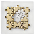 Quadretto Puzzle 15X15 Bianco-Oro