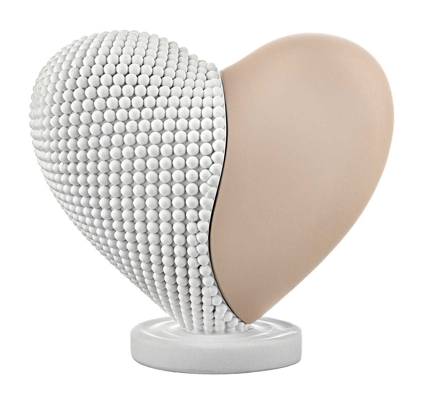 Cuore Bicolore 12X11 Cipria-Oro