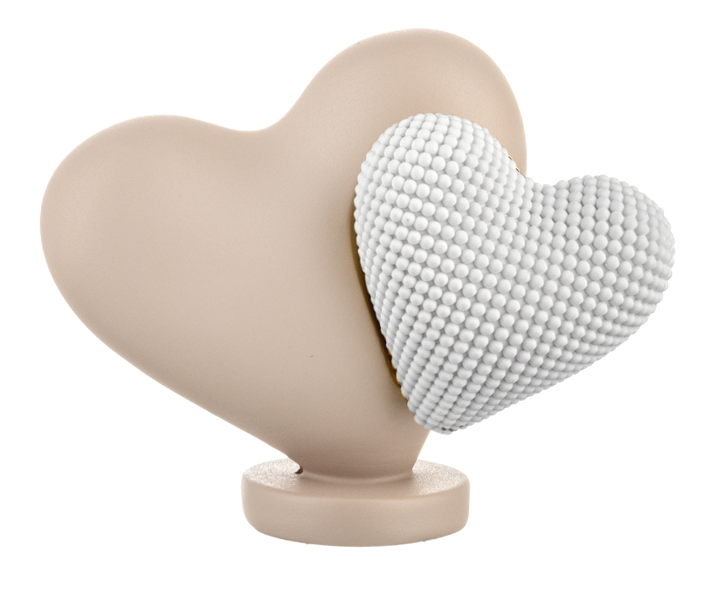 Doppio Cuore 11X9 Bianco-Cipra