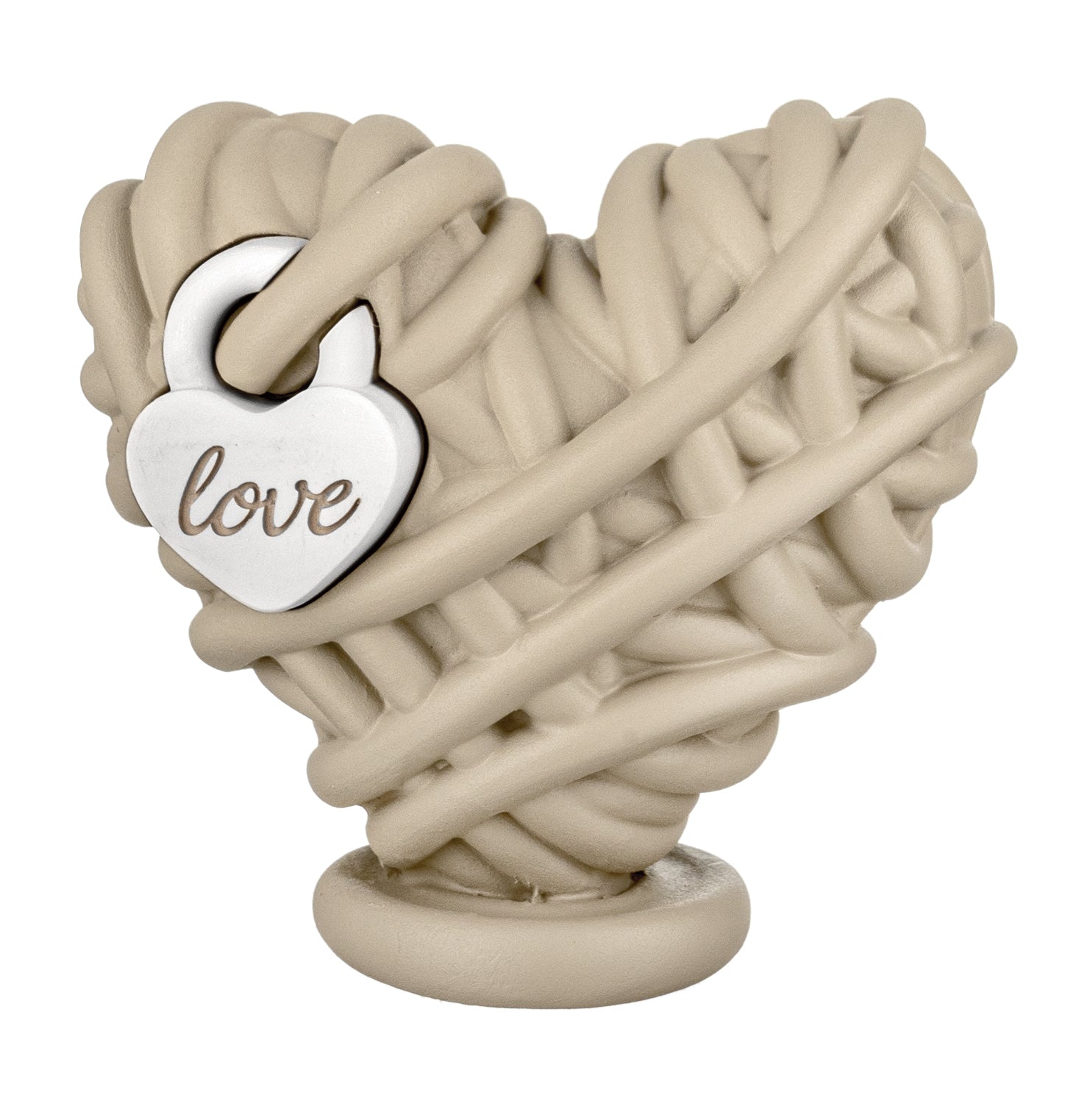 Cuore Gomitolo 8X8 Nocciola