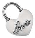 Lucchetto Cuore 10X9 Bianc/Argento