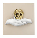 Placca Battesimo Piedini 15X15 Nocciola