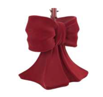 BASE ALB FIOCCO 50X46XH.66CM BORDEAUX VELLUTO IN RESINA