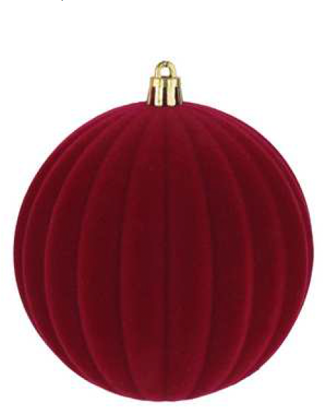 PALLA DIA.20CM DEC. RIGHE BORDEAUX