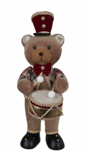 ORSO C.TAMBURO 16X22XH.45CM IN PIEDI GIACCA TARTAN
