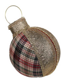 PALLA DIA.20XH.29CM IN TARTAN ROSSO BEIGE E NERO