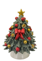 ALBERO DI NATALE VERDE C FIOCCHI E PALLINE CM13X17