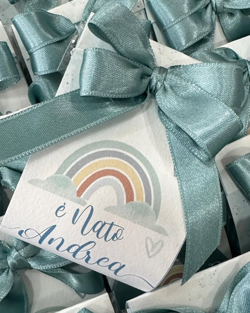 Cartoncino personalizzato con confetti al cioccolato 10x6