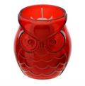CANDELA VETRO CIVETTA ROSSA DIA.8XH9CM