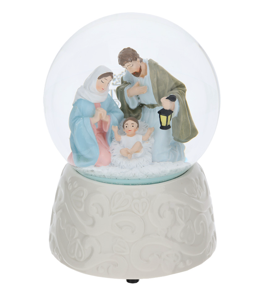 Palla Acqua/Neve Base Porc.Dia.10X15Cm